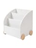 relaxdays Bücherregal „3 Fächer“ in Weiß/ Natur – (B)46 x (H)43,5 x (T)40 cm