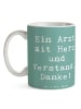 Mr. & Mrs. Panda Coffee Mug Spruch Arzt mit Herz mit Spruch in Meeresbrise
