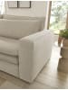 Furn.Design Sofa-Set beige Cord, Couch 3-Sitzer mit Bettfunktion inklusive Hocker