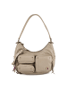 DuDu Pocket Schultertasche Leder 30 cm in grigio sabbia