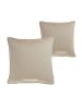 Tom Tailor TT Kissenhülle 2er Set VelvetSignature 45 x 45 cm in Beige
