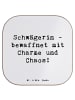 Mr. & Mrs. Panda Untersetzer Schwägerin Charmant Chaos mit Spruch in Weiß
