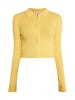 myMo Damen Cropped Strickjacke in Hellgelb