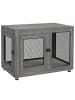Pawhut Hundekäfig Grau 94L x 60B x 71,5H cm