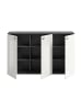 xonox.home Sideboard (B/H/T): 138x86x37 in weiß Hochglanz und anthrazit