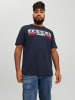 JACK & JONES PLUS T-shirt in Navy Blazer