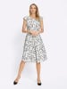 Heine Jersey-Kleid in ecru-schwarz-bedruckt