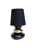 näve Tischleuchte "STONEY" in schwarz-gold - (L)16 cm x (B)16 cm x (H)31 cm