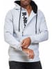 Rusty Neal Streetwear Kapuzen-Sweatshirt mit 1/2 Zipper in Grau