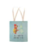 Mr. & Mrs. Panda shopping bag Nachtfalter Schneemann mit Spruch in Eisblau