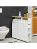 relaxdays Nischenschrank in Weiß/ Natur - (B)17 x (H)79 x (T)75 cm