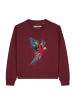 wat? Apparel Sweatshirt Papagei in Weinrot