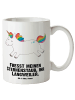 Mr. & Mrs. Panda Riesenkaffeetasse Einhorn Happy mit Spruch in Weiß
