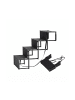 relaxdays Hundetreppe in Schwarz – (B)94 x (H)80 x (T)45 cm