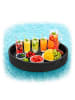 relaxdays Schwimmendes Tablett in Schwarz - (H)20 x Ø80 cm