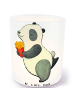 Mr. & Mrs. Panda Glas Windlicht Panda beflügelt Pommes ohne Spruch in Transparent