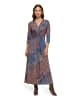 Betty Barclay Midikleid mit Raffung in Blau/Rot