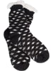 styleBREAKER ABS Kuschelsocken mit Punkte in Schwarz-Grau-Weiß