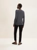Tom Tailor Dünner Strickpullover Basic V-Ausschnitt Stretch Sweater in Anthrazit