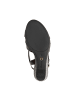 Tamaris Ledersandalen mit Keilabsatz Braun