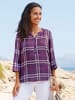 WITT WEIDEN Karobluse in violett-jeansblau-kariert