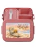 Mr. & Mrs. Panda Bentobox Robbe Pommes Design mit Spruch in Rot Pastell