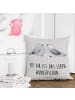 Mr. & Mrs. Panda Kopfkissen Turteltauben Liebe mit Spruch in Grau Pastell