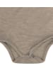 Normani Outdoor Sports Merino Baby-Body langärmeliger Wickelbody in Beige
