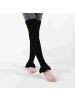 MUNADUNA Beinstulpen mit Rüschenrand 56cm in Schwarz