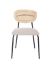 Beliani 2er-Set Esszimmerstuhl MAYETTA in /Beige/Schwarz