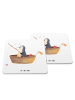 Mr. & Mrs. Panda Coaster Pinguin Angelboot ohne Spruch in Weiß