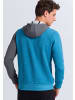 erima 5-C Trainingsjacke mit Kapuze in oriental blue melange/grau melange/weiss