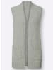WITT WEIDEN Longweste in hellgrau-meliert