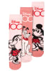 Disney 3er Pack Disney Minnie Mouse Socken Sneaker Strümpfe in rosa
