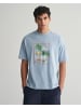 Gant T-Shirt in dove blue