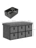 HOMCOM Schuhbank-76,5L x 38B x 38H cm-Dunkelgrau