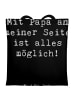 Mr. & Mrs. Panda Tote Bag Spruch Papa Möglichmacher mit Spruch in Schwarz