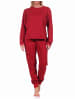 NORMANN Schlafanzug langarm Wende Pyjama in rot