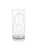 Mr. & Mrs. Panda Blümchentailglas Avocado Kern ohne Spruch in Transparent
