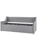 Beliani Tagesbett MONTARGIS in Grau - (W) 91 x (H) 94 x (L) 219 cm