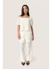 Soaked in Luxury Kurzarm-Bluse SLCoopelia Gerade Passform in Whisper White