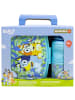 COFI 1453 Bluey Set mit 380?ml Wasserflasche und Brotdose Lunchbox-Set für in Blau
