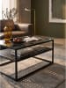 KADIMA DESIGN Couchtisch rechteckig, transparentes Einscheibensicherheitsglas in Schwarz