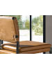 Angel Cerdá Hocker 4167 in Braun/Dunkler Stahl – (B)49 x (H)112 x (T)55 cm
