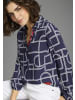 Laura Scott Longbluse in marine-gemustert