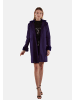 TOOCHE Mantel "Mantel mit Pelzapplikation" in violet