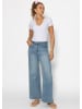 SASSYCLASSY Kurzarm Body mit V-Ausschnitt in Flieder