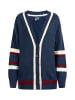 DreiMaster Damen Strickjacke Mit Knöpfen in Marine Mehrfarbig