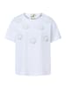 More & More feminines  Boxy-Materialmix-Shirt in white