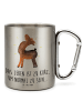 Mr. & Mrs. Panda Tasse Lama Stolz mit Spruch in Silber